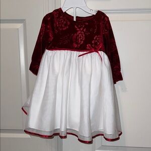 NWT Pastourelle by Pippa and Julie Girls 18M Red and White Floral Holiday Dress